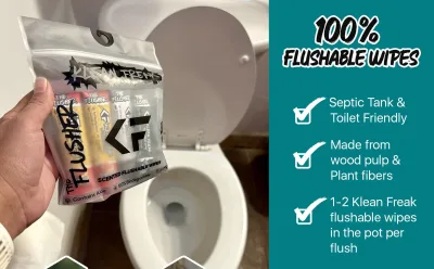 The Flusher – 100-pakning – Spylbare våtservietter