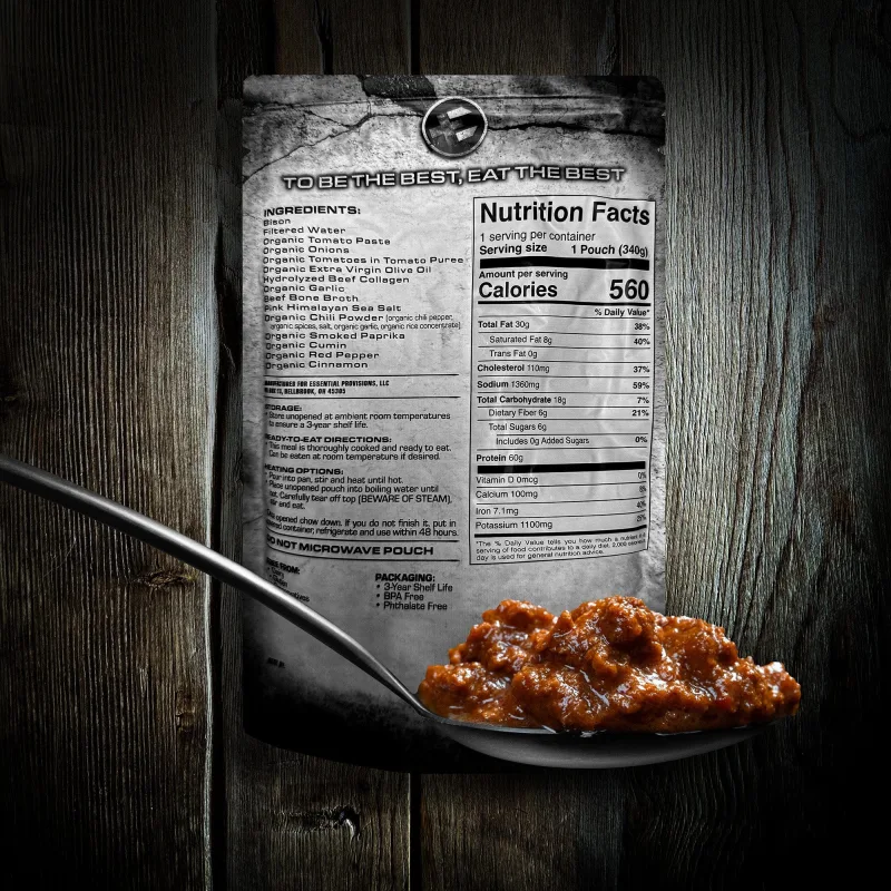 Meal Ready-to-Eat - Bison Chili