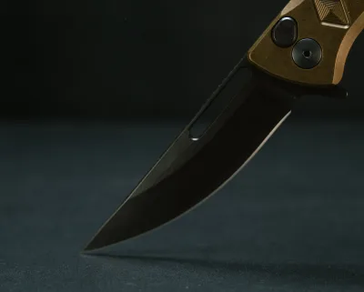 Kwaiken Folder- Anodized OD Green Handle, Black Nitride Blade, Textured Grip, Deep Carry Pocket Clip